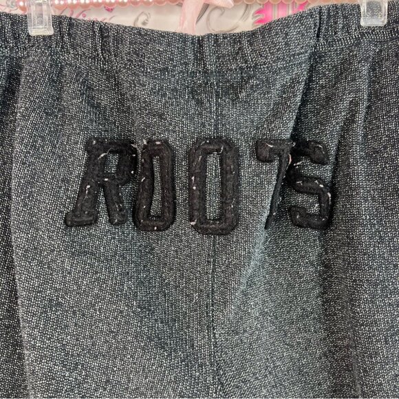 Roots joggers roots on bum logo black Charcoal Gray Sweatpants cozy warm - Picture 6 of 12